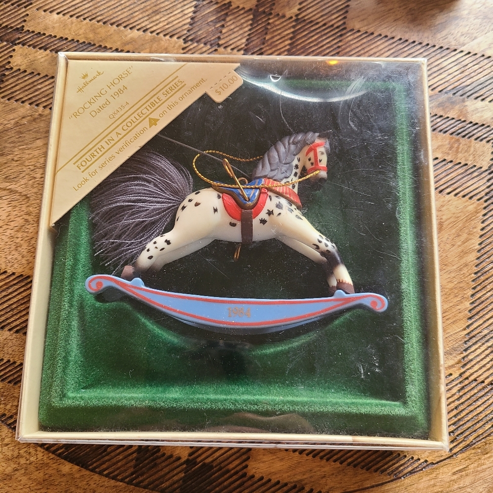 Hallmark rocking horse ornament 1984